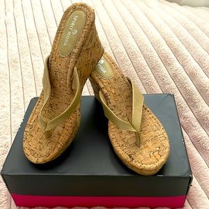 Brand new 3” Breathable Summer Toe Cork Wedges